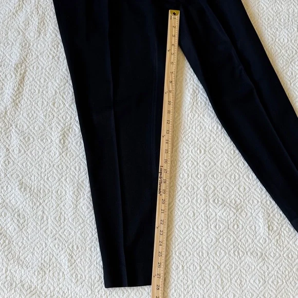 Theory Women's Wool Black Straight Leg Pants Size 6 - Picture 7 of 13